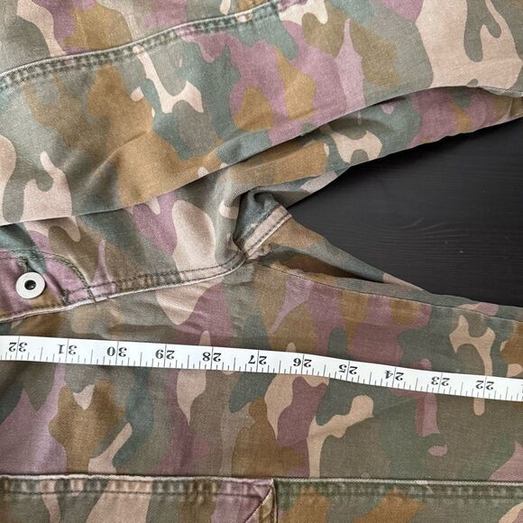 Anthropologie Jefferson Slim Pants Womens Size 29 Utility Green Camo Button Fly - Picture 13 of 13